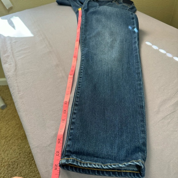 GAP pants women 29R low rise elastic waist girlfriend maternity jeans blue - Picture 10 of 10